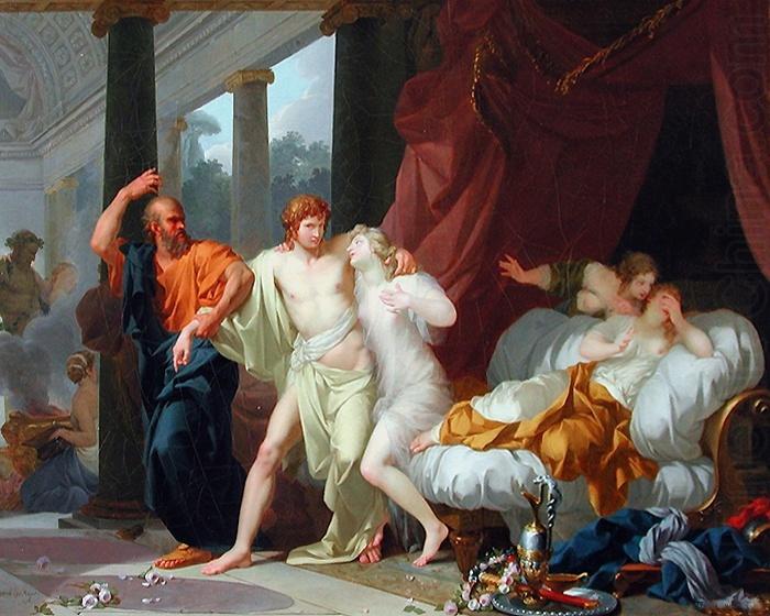 Baron Jean-Baptiste Regnault Socrate arrachant Alcibiade du sein de la Volupte china oil painting image